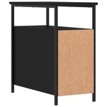 vidaXL Tables de chevet 2 Pièces noir 30x60x60 cm bois d’ingénierie