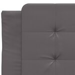 vidaXL Lit avec matelas gris 90x190 cm similicuir