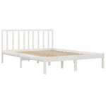 vidaXL Cadre de lit Blanc Bois de pin massif 200x200 cm