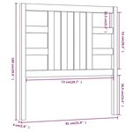 vidaXL Tête de lit Marron miel 81x4x100 cm Bois massif de pin