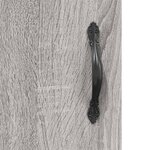 vidaXL Buffet haut Sonoma gris 34 5x34x180 cm Bois d'ingénierie
