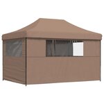 vidaXL Tente de réception pliable escamotable avec 4 parois latérales
