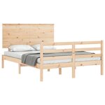 vidaXL Cadre de lit sans matelas 120x200 cm bois massif