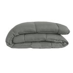 Couette chaude Microfibre Acier & Argent 240 x 260 cm
