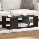 vidaXL Table basse noir 89 5x48x30 cm bois d'ingénierie