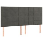 vidaXL Cadre de lit sans matelas gris foncé 160x200 cm velours