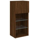 vidaXL Meubles TV avec lumières LED 2 Pièces chêne marron 40 5x30x90 cm
