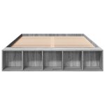 vidaXL Cadre de lit sans matelas sonoma gris 160x200 cm