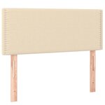 vidaXL Sommier à lattes de lit avec matelas LED Crème 120x200 cm Tissu