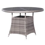 vidaXL Jeu à dîner de jardin 5 Pièces Résine tressée Anthracite et gris