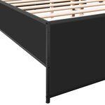vidaXL Cadre de lit sans matelas noir 140x190 cm