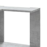vidaXL Bibliothèque d'angle à 5 niveaux gris béton bois d'ingénierie