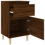 vidaXL Table de chevet chêne marron 40x35x70 cm