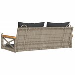 vidaXL Balancelle avec coussins gris 109x62x40 cm résine tressée