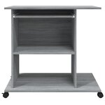 Bureau table poste de travail meuble d'ordinateur informatique étude d'ordinateur sonoma 80 x 50 x 75 cm bois d'ingénierie gris 02_0023764