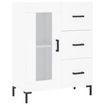 vidaXL Buffet haut Blanc 69 5x34x180 cm Bois d'ingénierie