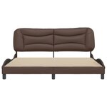 vidaXL Cadre de lit avec tête de lit Marron 180x200 cm Similicuir