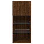 vidaXL Meubles TV avec lumières LED 2 Pièces chêne marron 40 5x30x90 cm