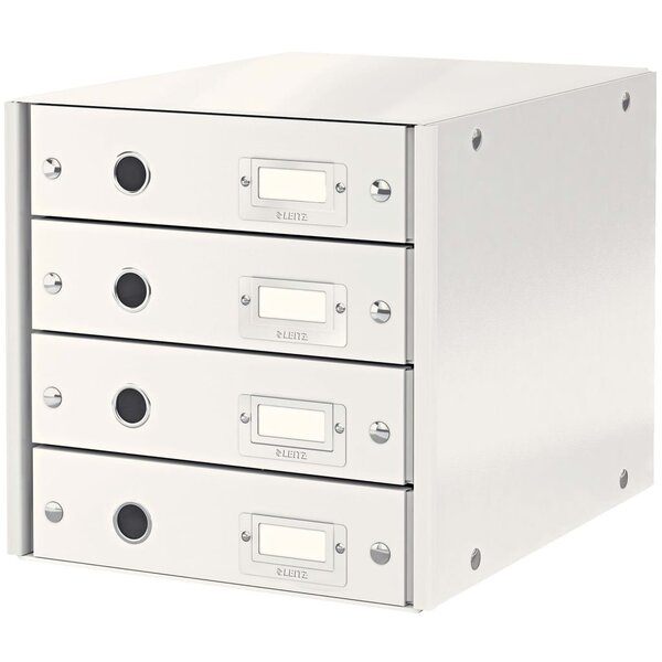 Leitz armoire à tiroirs wow blanc 4 tiroirs