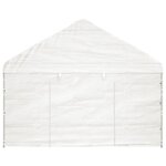 vidaXL Belvédère avec toit blanc 13 38x4 08x3 22 m polyéthylène