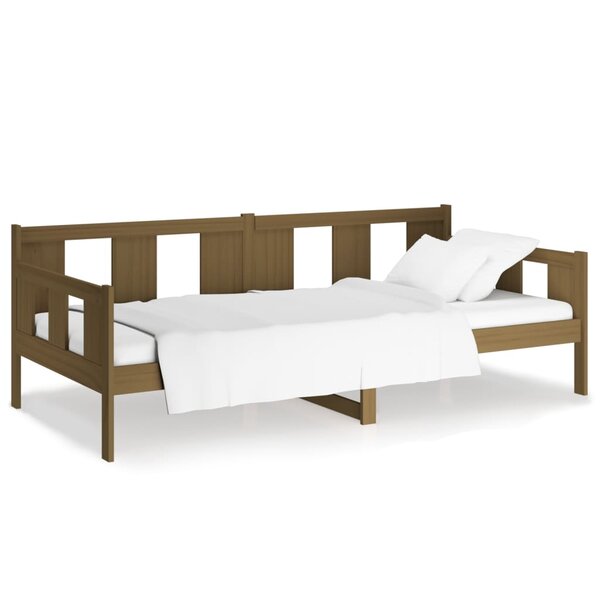 vidaXL Lit de jour sans matelas marron miel bois pin massif 90x190 cm