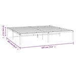 vidaXL Cadre de lit métal sans matelas blanc 180x200 cm