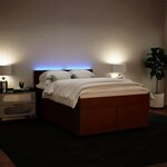 vidaXL Sommier à lattes de lit avec matelas Rose 140x200 cm Velours