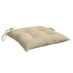 vidaXL Coussins de chaise lot de 6 beige 40x40x7 cm tissu oxford
