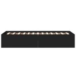 vidaXL Cadre de lit noir 90x200 cm bois d'ingénierie