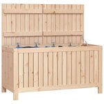 vidaXL Boîte de rangement de jardin 121x55x64 cm Bois massif de pin
