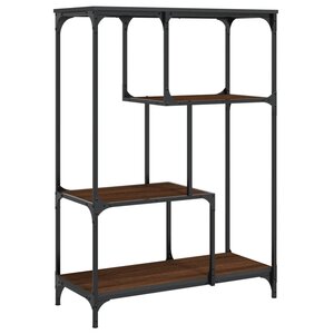vidaXL Bibliothèque chêne marron 81x36x115 cm bois ingénierie et acier