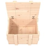 vidaXL Boîte de rangement 58x40 5x42 cm Bois massif de pin