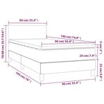 vidaXL Sommier à lattes de lit et matelas Gris foncé 90x190 cm Velours
