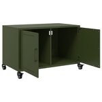 vidaXL Meuble TV vert olive 68x39x43 5 cm acier laminé à froid
