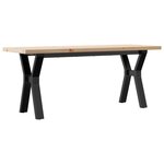 vidaXL Table basse cadre en Y 110x40x45 5 cm bois de pin massif fonte