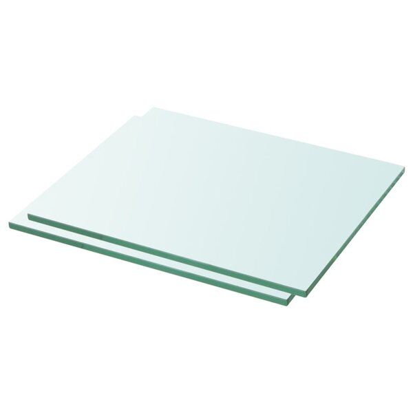 vidaXL Panneaux d'étagère 2 Pièces Verre Transparent 30 x 20 cm