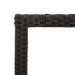 vidaXL Table de jardin et dessus en bois d'acacia noir résine tressée