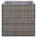vidaXL Jardinière Gris 80x80x80 cm Résine tressée