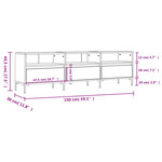 vidaXL Meuble TV chêne sonoma 150x30x44 5 cm bois d'ingénierie