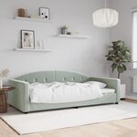 vidaXL Lit de repos sans matelas gris clair 100x200 cm velours