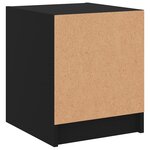 vidaXL Tables de chevet avec portes en verre 2 Pièces noir 35x37x42 cm
