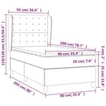 vidaXL Sommier à lattes de lit avec matelas Crème 90x200 cm Tissu