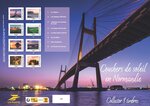 Collector 8 timbres - Couchers de soleil en Normandie - Lettre verte