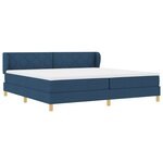 Lit à ressorts vidaXL avec matelas bleu 200x200 cm en tissu