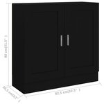 vidaXL Bibliothèque Noir 82 5x30 5x80 cm Bois d'ingénierie