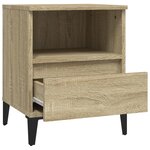 vidaXL Table de chevet Chêne sonoma 40x35x50 cm