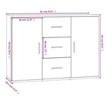 vidaXL Buffet Gris béton 91x29 5x65 cm Bois d'ingénierie