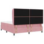 Lit avec sommier pink vidaXL et matelas 180x200 cm en velours
