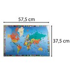 Sous-main Rigide Pvc Monde - 37 5x57 5 Cm - Visuel - X 10 - Exacompta