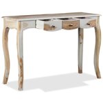 vidaXL Table console et 3 tiroirs Bois massif 110x40x76 cm